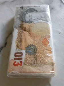 Confezione 16 Tovaglioli Scherzo Banconota 10€ Novità Festa Celebrazione  - Foto 1 di 3