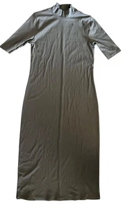 Athleta geripptes Kleid mit Stehkragen M olivgrün Modal Stretch Jersey 99 $ - Bild 1 von 6