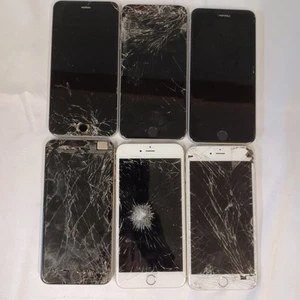 Lotto 6 Apple iPhone 6 + Plus Bloccati, Non Classificati, Schermo Rotto - Foto 1 di 2