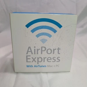Apple AirPort Express AirTunes Mac PC Stacja bazowa Router A1084 Używany z pudełkiem - Zdjęcie 1 z 7