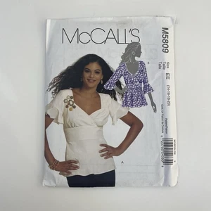 Top & Belt Size 14-20 Uncut Pattern m5809 Fitted Darts Side Zip Buttons  - Picture 1 of 2