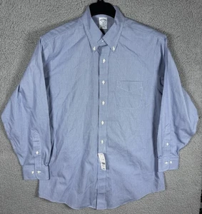 Brooks Brothers Herrenhemd Größe 16,5 blau geometrisches Button-Down neu mit Etikett UVP $ 79,5 - Bild 1 von 11