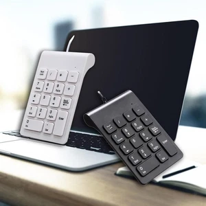 Wired USB Numeric Keypad 18 Keys Numpad Keyboard Non Slip Convenient for PC USB - Picture 1 of 15