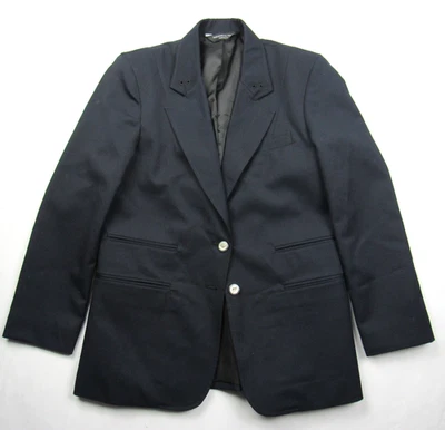 复古女式 6 码美国制造 Amtrak 制服夹克海军蓝火车指挥 — 第 1/4 张图片