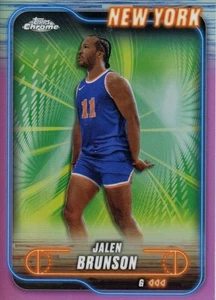 2024-25 Topps Chrome - Jalen Brunson #47 Pink Refractor - New York Knicks - SP - Picture 1 of 2