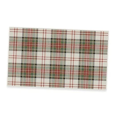  Alfombra Lavable a Cuadros - Vestido Stewart Tartán Blanco 3x5, Resistente a Manchas,  Foto 1 de 4