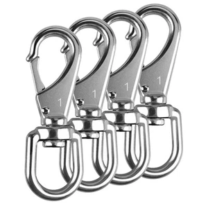 304 Stainless Steel Swivel Snap Hooks, 4 Pack 3.5 Inch Flag Pole Clips, Heavy... - Picture 1 of 7