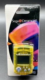 SEGA DREAMCAST VISUAL MEMORY UNIT - CLEAR YELLOW (MVP040804)
