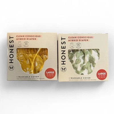 Honest Hybrid Washable Diaper Cover 2-Pair Large 22-40 Lbs - Image 1 of 4