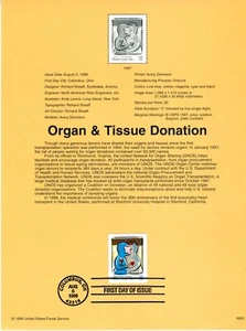 1998 USPS 32¢ ORGAN AND TISSUE DONATION #9824 on Archival Paper - Picture 1 of 1