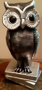 Delizioso Gufo Saggio Portafortuna Terracotta Argento - Foto 1 di 10