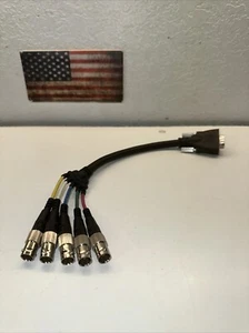 LWC VGA Male to 5-BNC 150V 80'C FT4 26AWG Female Video Adapter - Picture 1 of 6