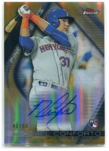 2016 Finest Firsts Autographs Gold Refractor Michael Conforto Rookie Auto 48/50 - Picture 1 of 1