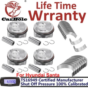 Pistons STD & Bearing Oversize +0.50MM For 10-16 HYUNDAI KIA Sorento Fe 3.3L V6 - Picture 1 of 15