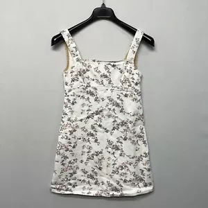 Mini abito donna Rag & Bone smanicato denim taglia media stampa floreale M273 -1 - Foto 1 di 15