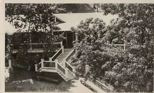 Vintage ADAMS SPRINGS CA POSTCARD California RPPC Hotel Cottage Staircase 1910 - Picture 1 of 2