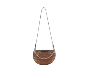 Ulla Johnson Mira Crossbody Shoulder Bag Purse Womens Brown Tiger Eye Leather - Picture 1 of 16