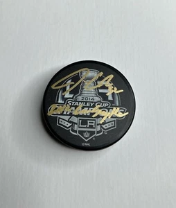 Jonathan Quick Signed 2014 SC Finals Hockey Puck Kings '2012 Conn Smythe' PSA - Picture 1 of 2