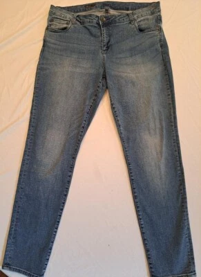Kut From The Kloth Diana Skinny Mid Rise Med Blue Wash Jean Distressed, 16W Plus - Image 1 of 4