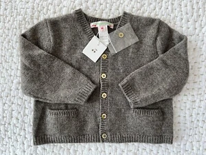 Bonpoint *NWT* Baby Cashmere Cardigan Taupe 18M - Picture 1 of 4