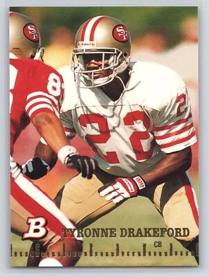 1994 Bowman #378 Tyronne Drakeford RC Rookie - 49ers - Image 1 of 2