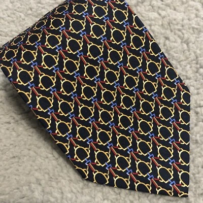 Corbata geométrica Brooks Basics 58" pura seda multicolor Foto 1 de 4