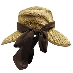 Cappello da sole donna senza schienale Facesaver con sciarpa in chiffon, cappelli estivi Milani UPF 50+ - Foto 1 di 5