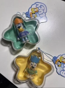 BLUEY STAR TOY ORNAMENTS SET of 2! - Picture 1 of 1