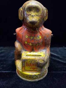 Vintage J. Chien Tin Litho Monkey Bank. #78 - Picture 1 of 9