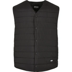 Urban Classics Padded Gilet Vest Winter Quilted Vest Button Row Basic Every Day - Picture 1 of 18
