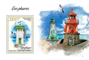 Central African Rep 2019 MNH Lighthouses Stamps Trevignon Lighthouse 1v S/S - Picture 1 of 1