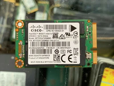 Micron M500IT 256GB mSATA 6Gb/s SSD MTFDDAT256MBD MSA23430PDX Cisco Drive - Image 1 of 2