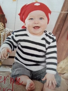 Baby Jumper And Scarf Knitting Pattern Sizes 0/24 Months DK - Picture 1 of 2