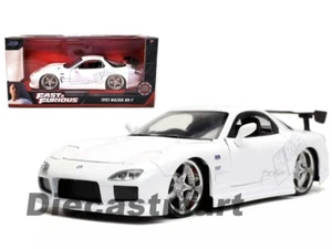 Jada 1:24 Fast & Furious 1993 Mazda RX-7 modelo diecast coche blanco 32607 nuevo - Imagen 1 de 4