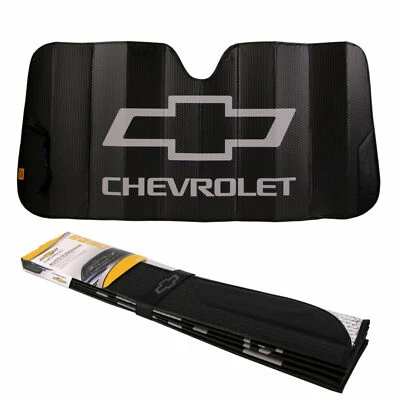 CHEVY Black Windshield Chevrolet Sun Shade Sunshade Universal Quality - Image 1 of 4