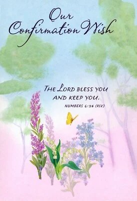 Nice CONFIRMATION Card FROM GROUP, Numbers Lord Bless You by Hallmark + Envelope - Image 1 of 4