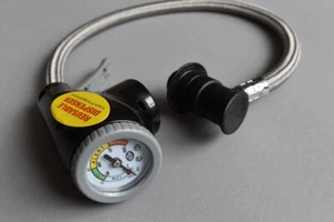Druckmanometer Füllmanometer Klimaanlagen R134a für Eigentumsflasche SAE 5/16 - Bild 1 von 4