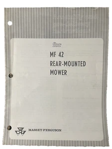 Massey Ferguson MF 42 Mower Assembly Instruction Booklet 1967 Rear mounted Vtg - Picture 1 of 7