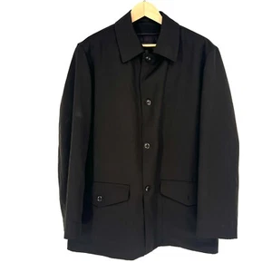 Ermenegildo Zegna Button Front Car Coat Jacket Mens Size L/52 Green Flap Pockets - Picture 1 of 15