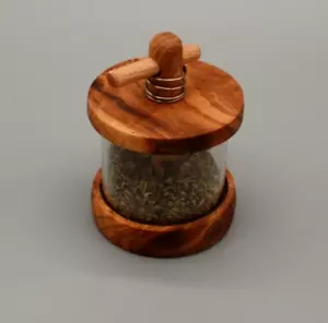 Kräutermühle aus Olivenholz | aus Olivenholz | Handmade - Bild 1 von 4