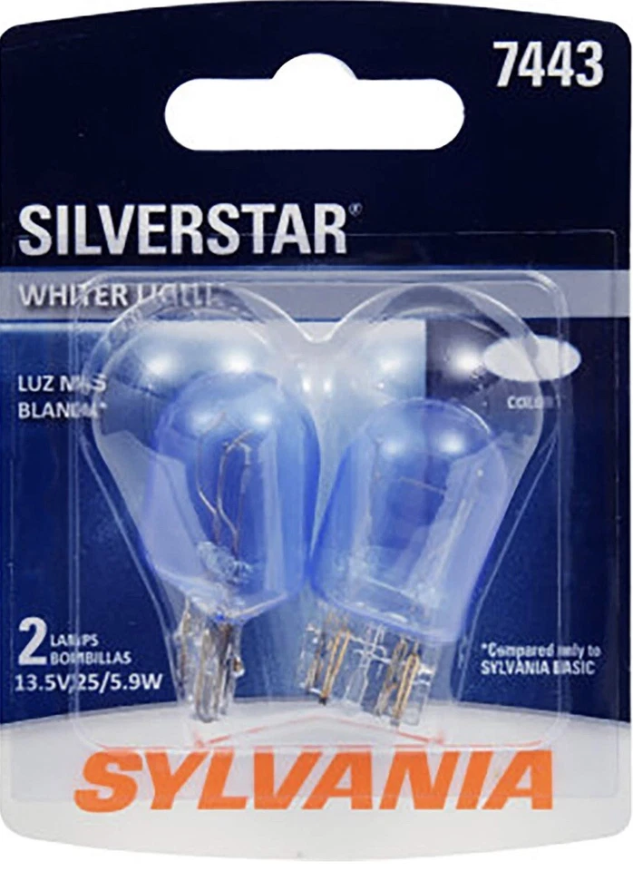 SYLVANIA 7443 SilverStar Miniture Bulbs Pack of 2 - Sealed Package Made in Japan - Image 1 of 1