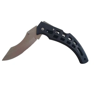 Frost Cutlery Curved Blade Folding Pocket Knife Black Handle 5" Blade 3.5" - Picture 1 of 10