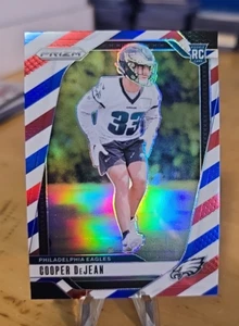 2024 Panini Prizm Cooper DeJean Red White Blue Plus Topps Finest Rookie Eagles - Bild 1 von 4