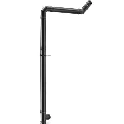 MSW Tubi per stufe a pellet 80 mm acciaio al carbonio set completo nero