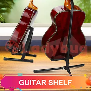 Portable Electric Acoustic Bass Guitar Stand A Frame GIG Floor Rack Holder - Picture 1 of 12