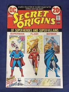 Secret Origins #1 DC Comic Book 1973 Superman / Batman / Flash - Picture 1 of 10