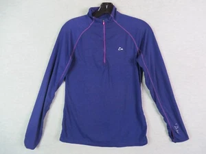Paradox Womens Shirt Small Purple Merino Blend Wool Baselayer 1/4 Zip Pullover - Picture 1 of 9