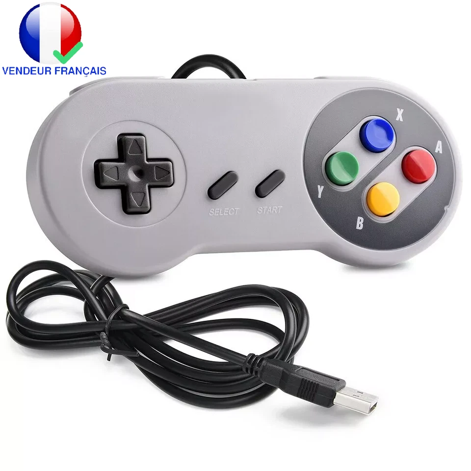Manette De Jeux USB Classique Compatible SNES Pour PC Windows Et Raspberry Pi - Photo 1/4