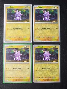 4x reverse holo Toxel 069/182 Pokemon card SV Paradox Rift common NM - Bild 1 von 1
