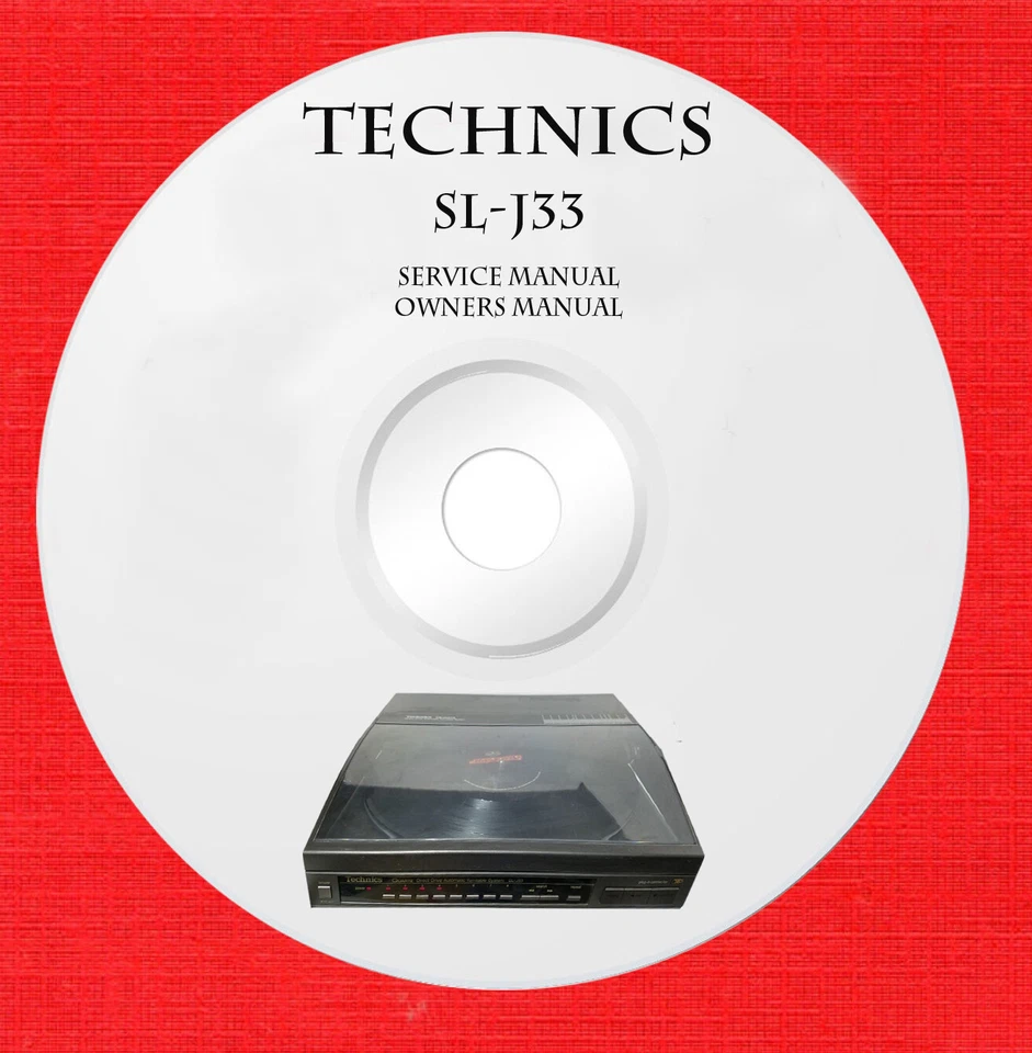 Technics SL-J33 Repair Service owner manual on 1 cd in pdf format  - Image 1 of 1